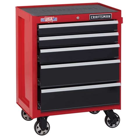 craftsman 26.5-in 5-drawer steel rolling tool cabinet|craftsman 5 drawer workbench.